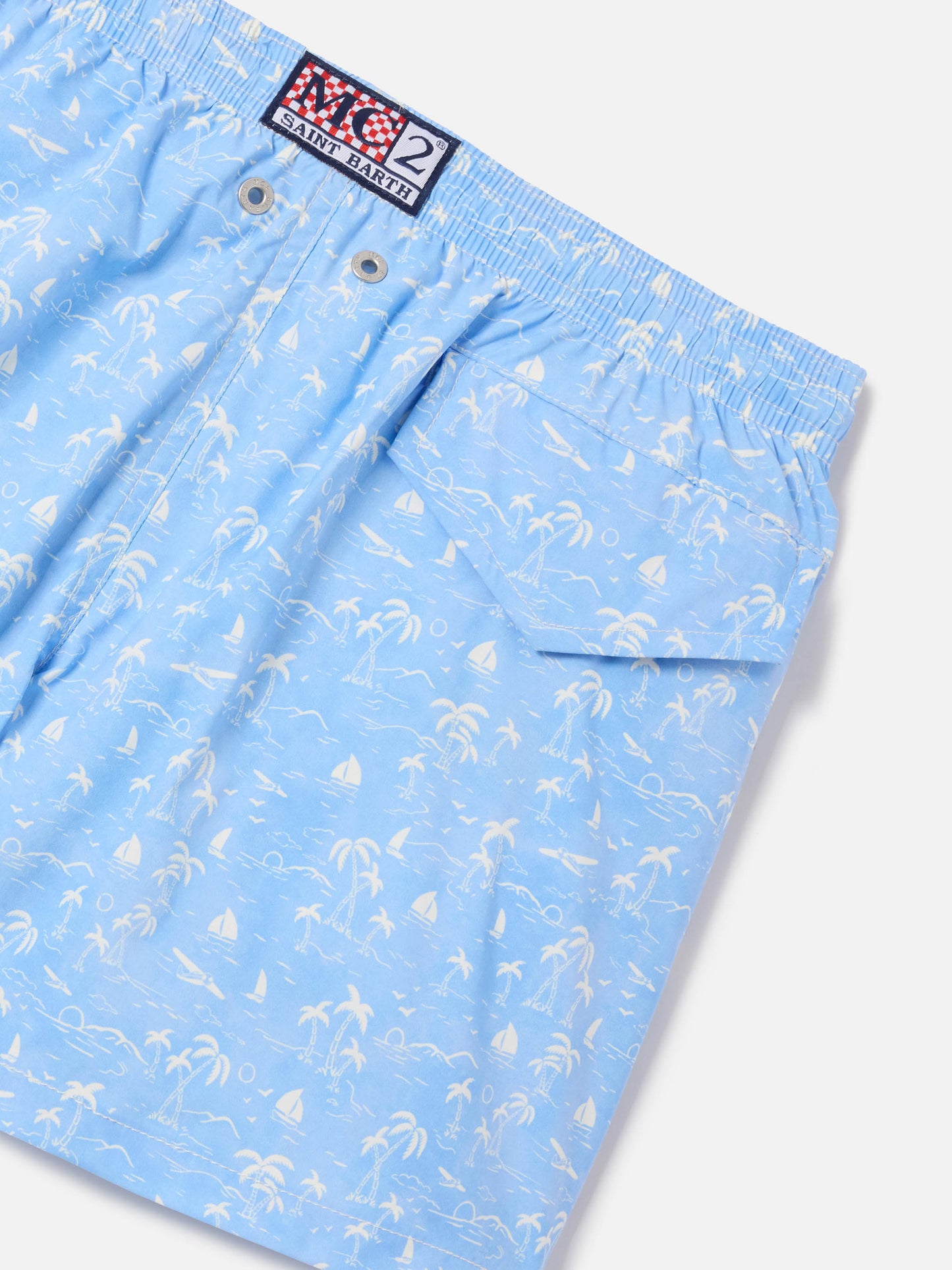 Costume Jean Lighting Stretch con stampa Onde Toile de jouy all over