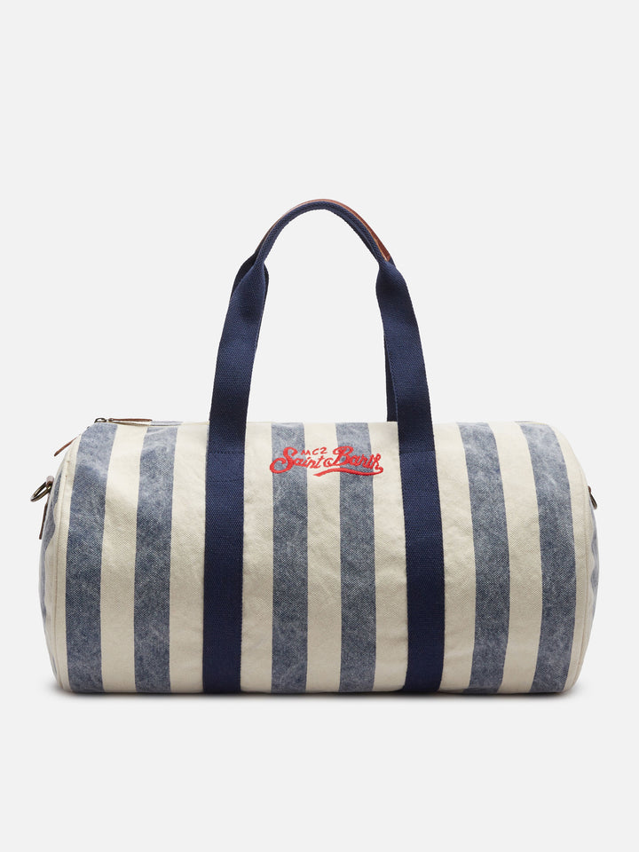 Reisetasche aus Canvas Jetleg mit Streifendruck