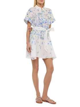 Joseline linen dress with floral print - MC2 Saint Barth