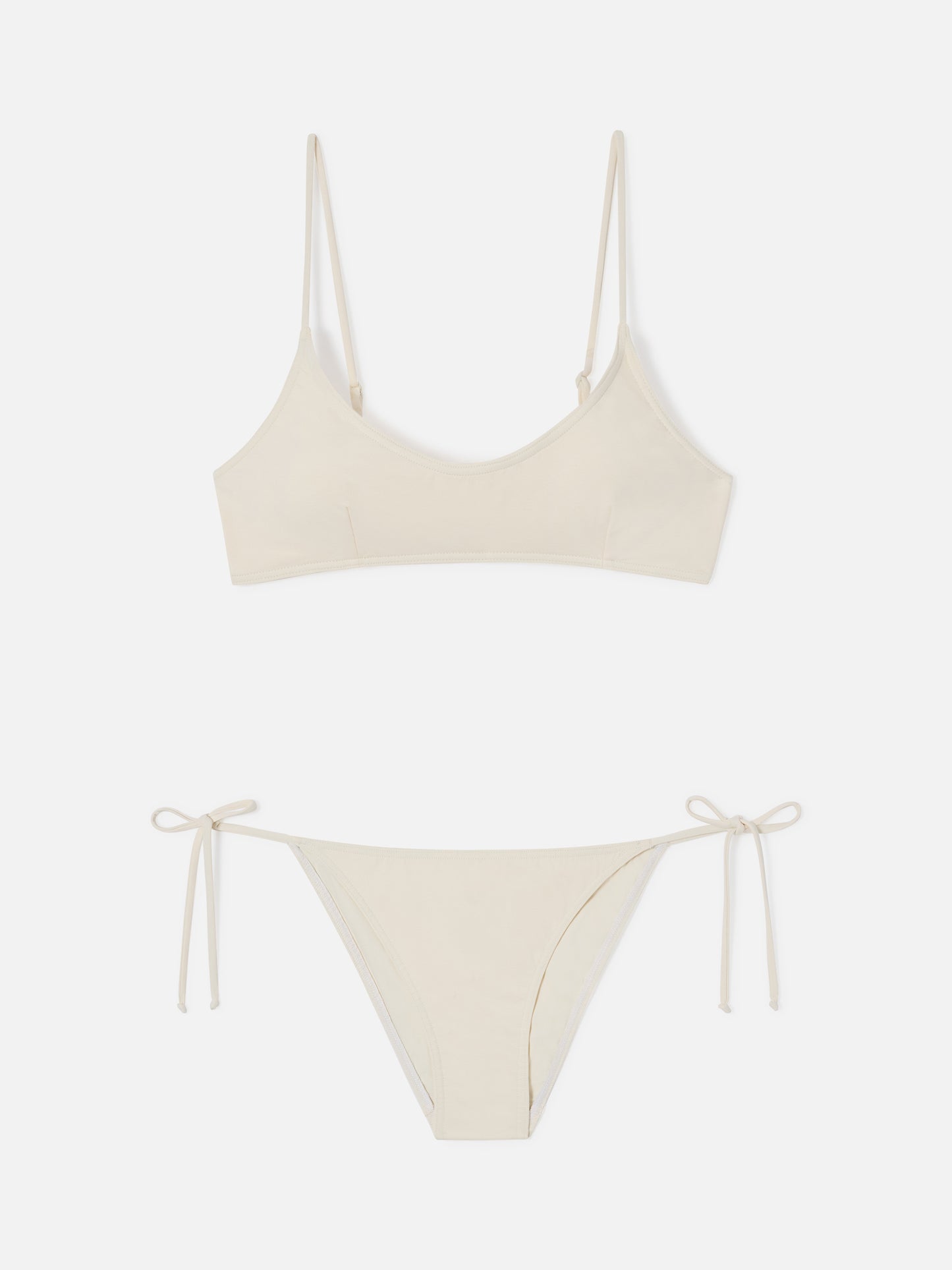 Bikini Judy Virgo bralette crema con laccetti
