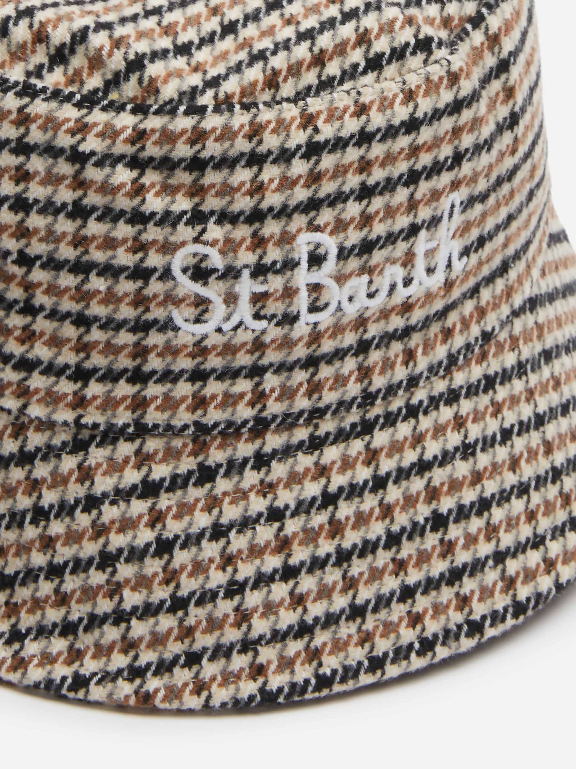 Bucket hat Jude with pied de poule print - MC2 Saint Barth