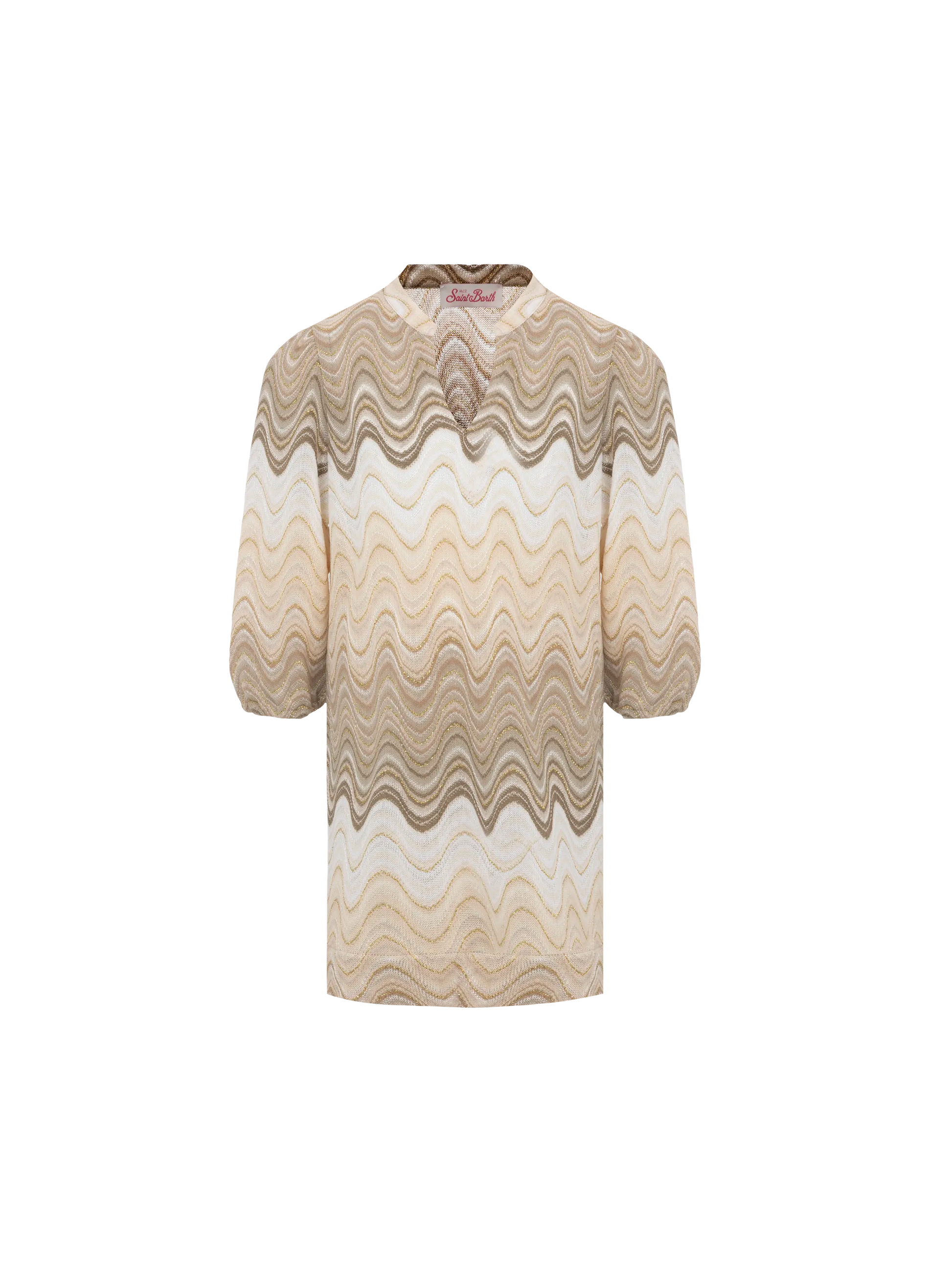 Jumeira Jr gold raschel knit short dress - MC2 Saint Barth