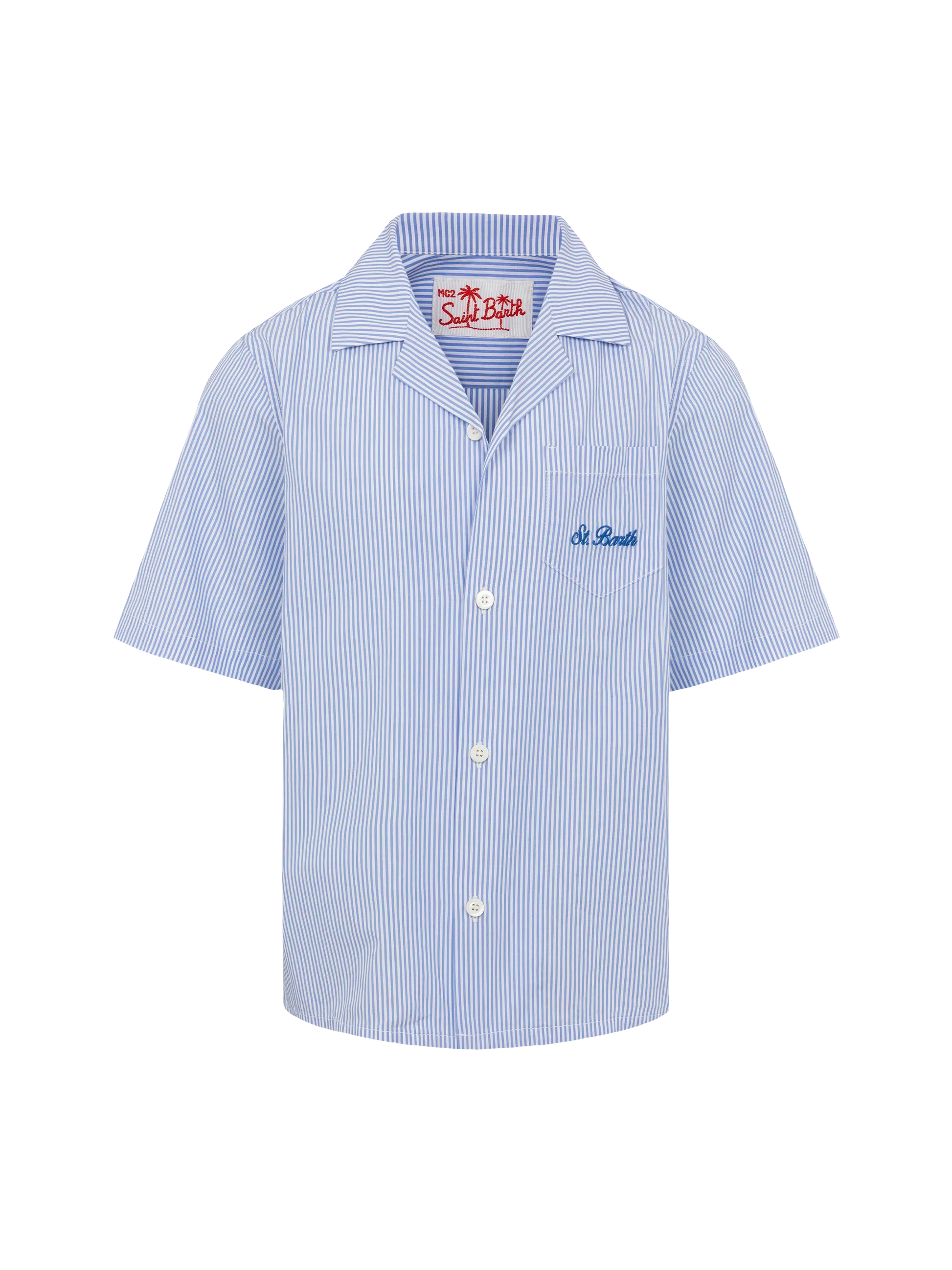Kalea cotton shirt with Too Cool for School embroidery - MC2 Saint Barth
