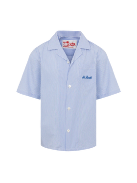 Kalea cotton shirt with Too Cool for School embroidery - MC2 Saint Barth