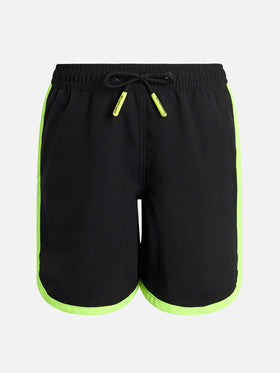 Boy long lentgh black swim shorts Kyte Comfort Jr - MC2 Saint Barth