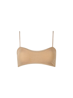 Woman lurex scooped bralette top swimsuit Laryn - MC2 Saint Barth