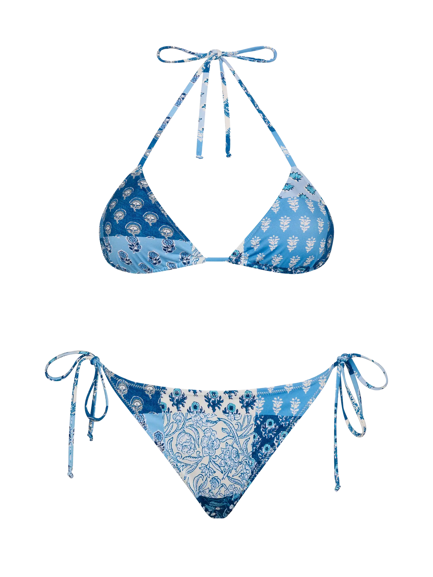 Triangle bikini Leah Virgo with floral patch print - MC2 Saint Barth