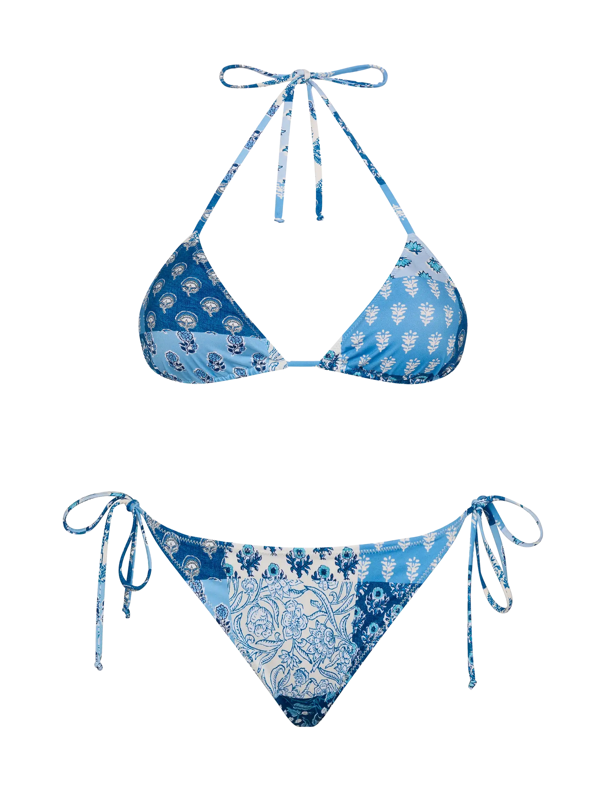 Triangle bikini Leah Virgo with floral patch print - MC2 Saint Barth