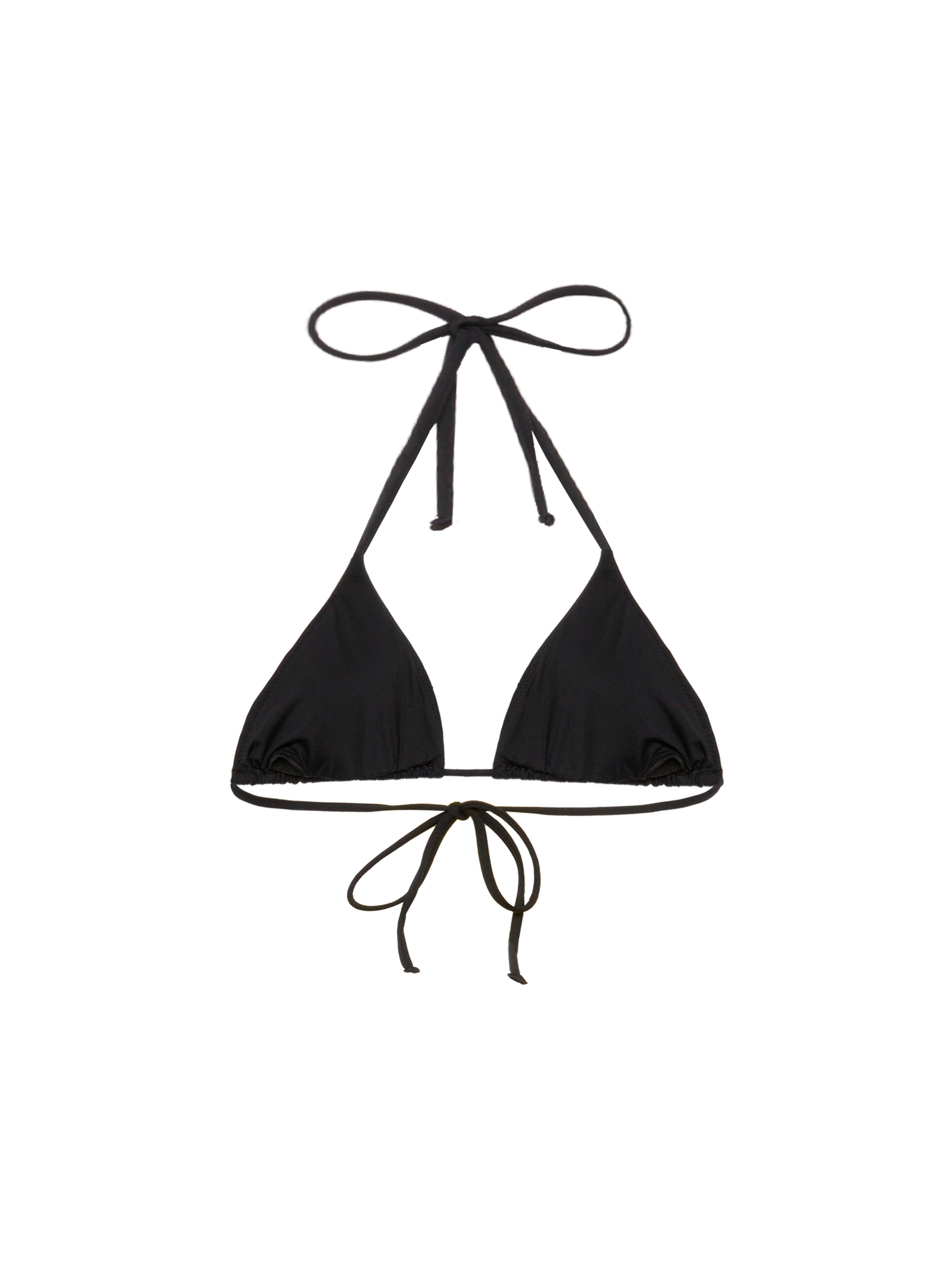 Leah black triangle top with striped rhinestone embellishment - MC2 Saint Barth