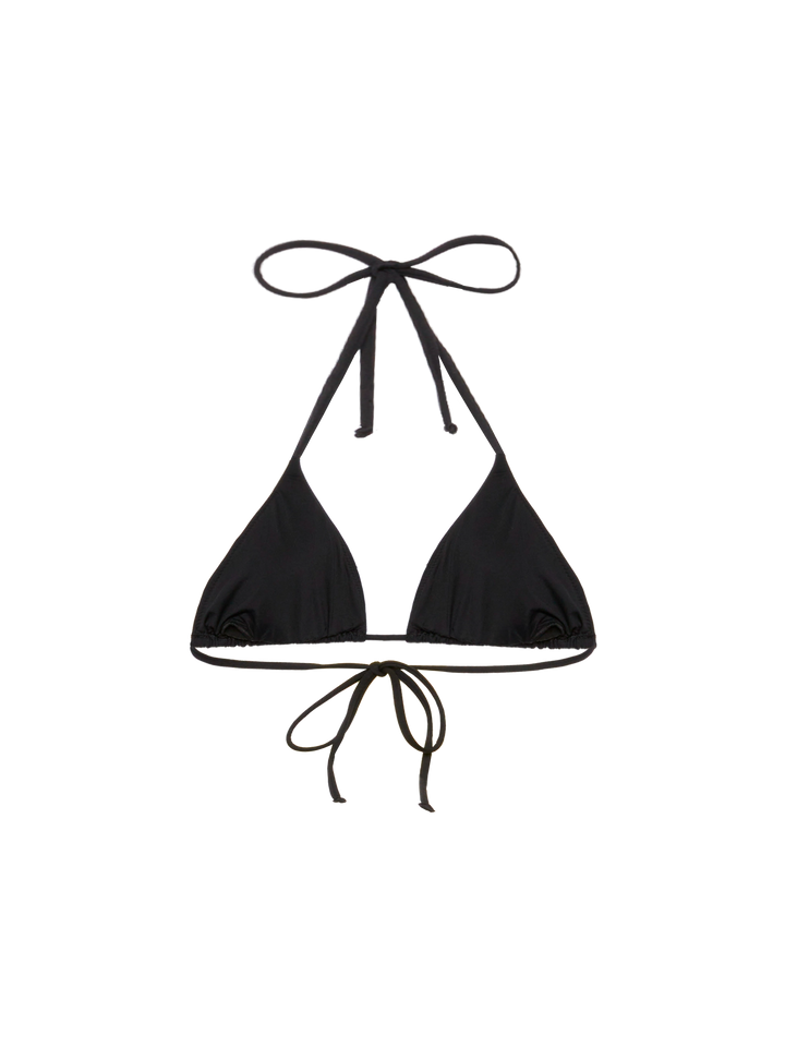 Leah black triangle top with striped rhinestone embellishment - MC2 Saint Barth