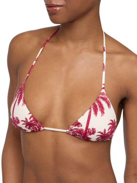 Leah triangle top swimsuit with toile de jouy print | AI CO-CREATED DESIGN BY RICKDICK - POWERED BY RED-EYE - MC2 Saint Barth