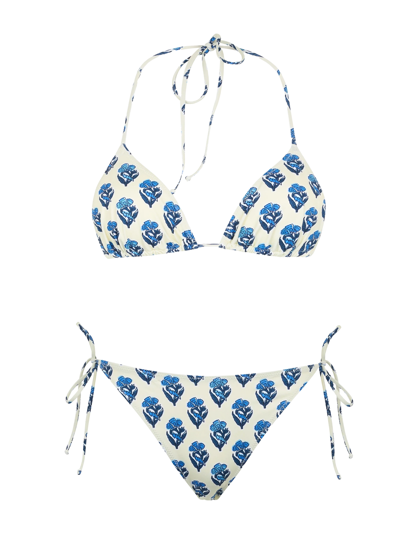 Woman jaipur flower triangle bikini Leah Virgo