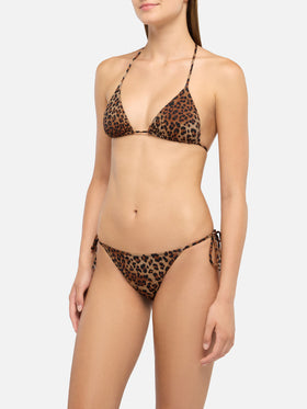 Bikini triangolo Leah Marielle con stampa animalier