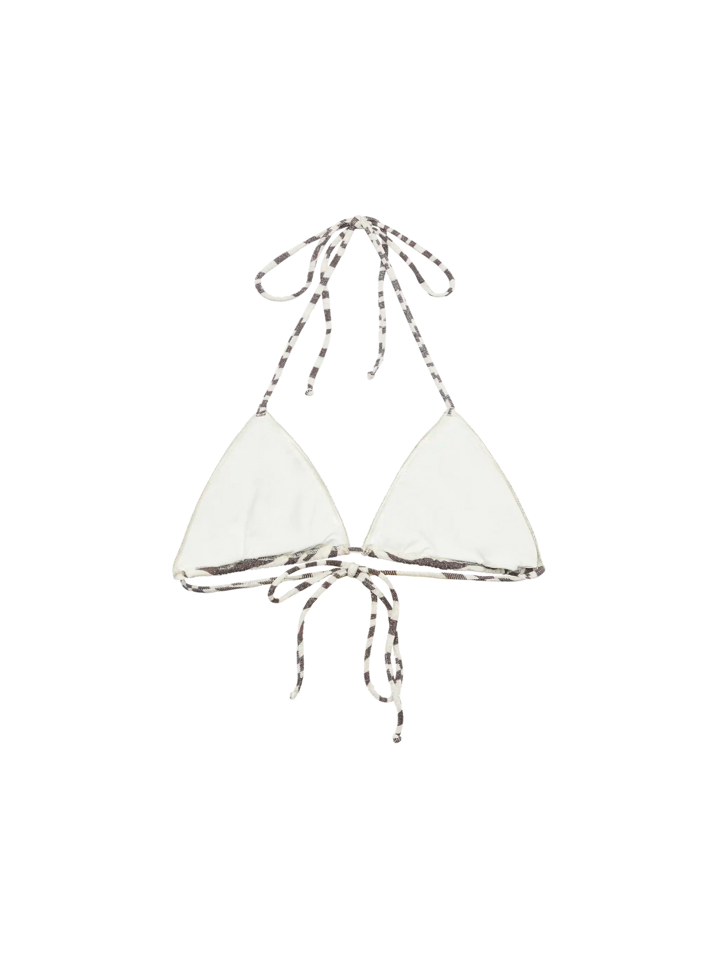 Leah lurex triangle top with zebra print - MC2 Saint Barth