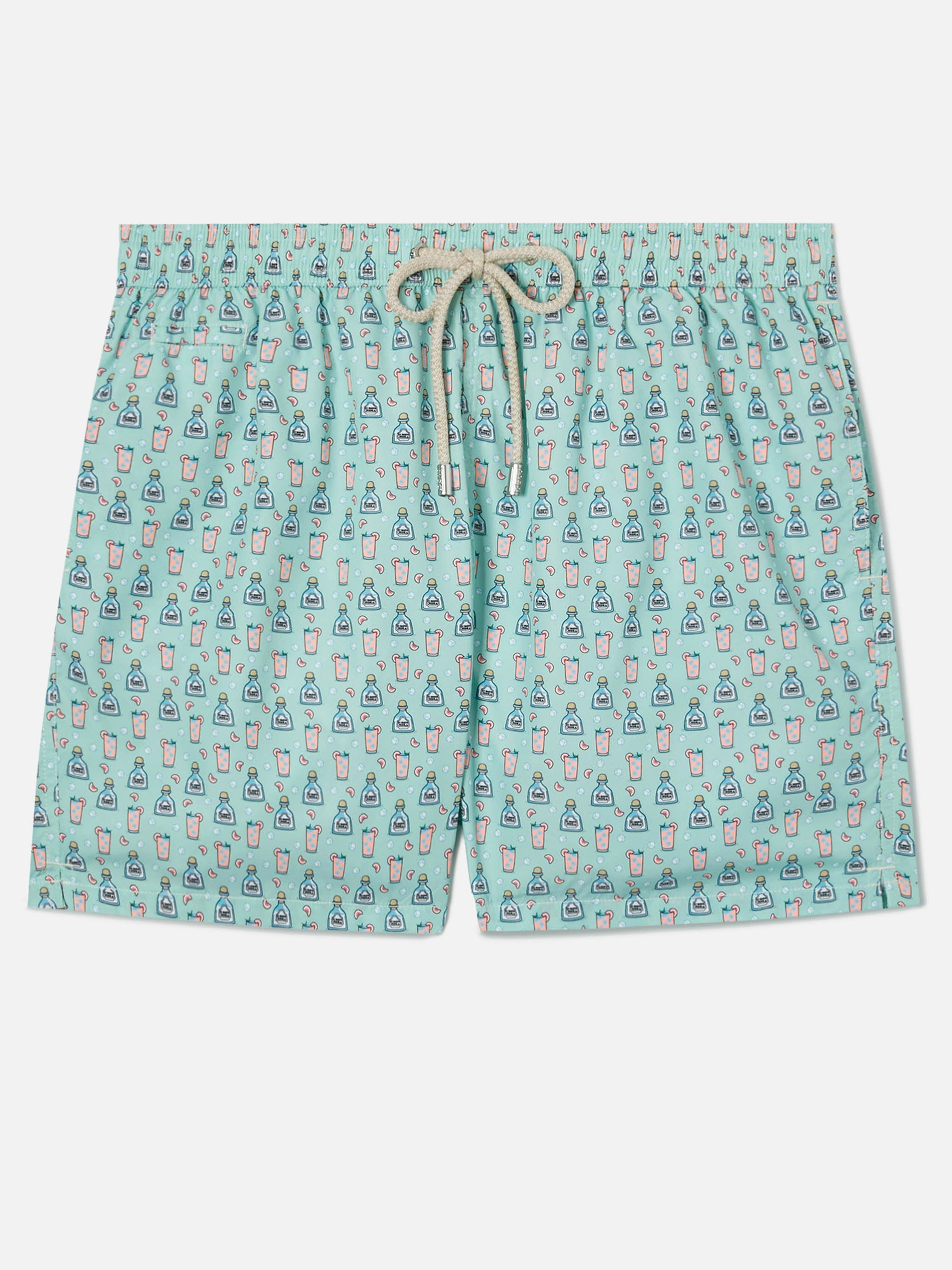 Light green Lighting Micro swim shorts with paloma all-over print – MC2 ...