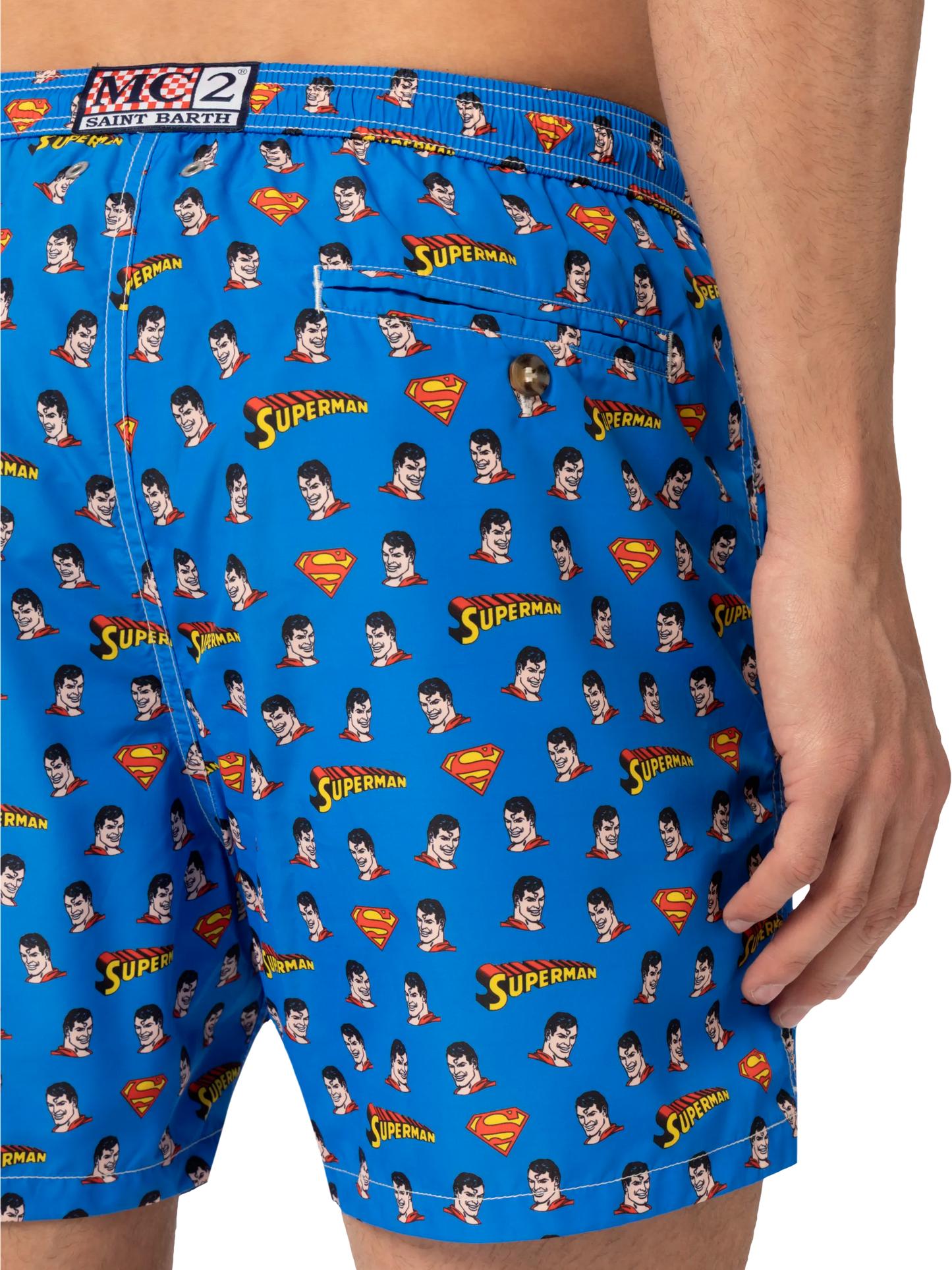 Lightweight fabric swim shorts Lighting with Superman print | MARVEL SPECIAL EDITION - MC2 Saint Barth
