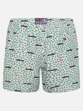 Costume da bagno da uomo in tessuto leggero con stampa auto e soldi | DIABOLIK EDIZIONE SPECIALE