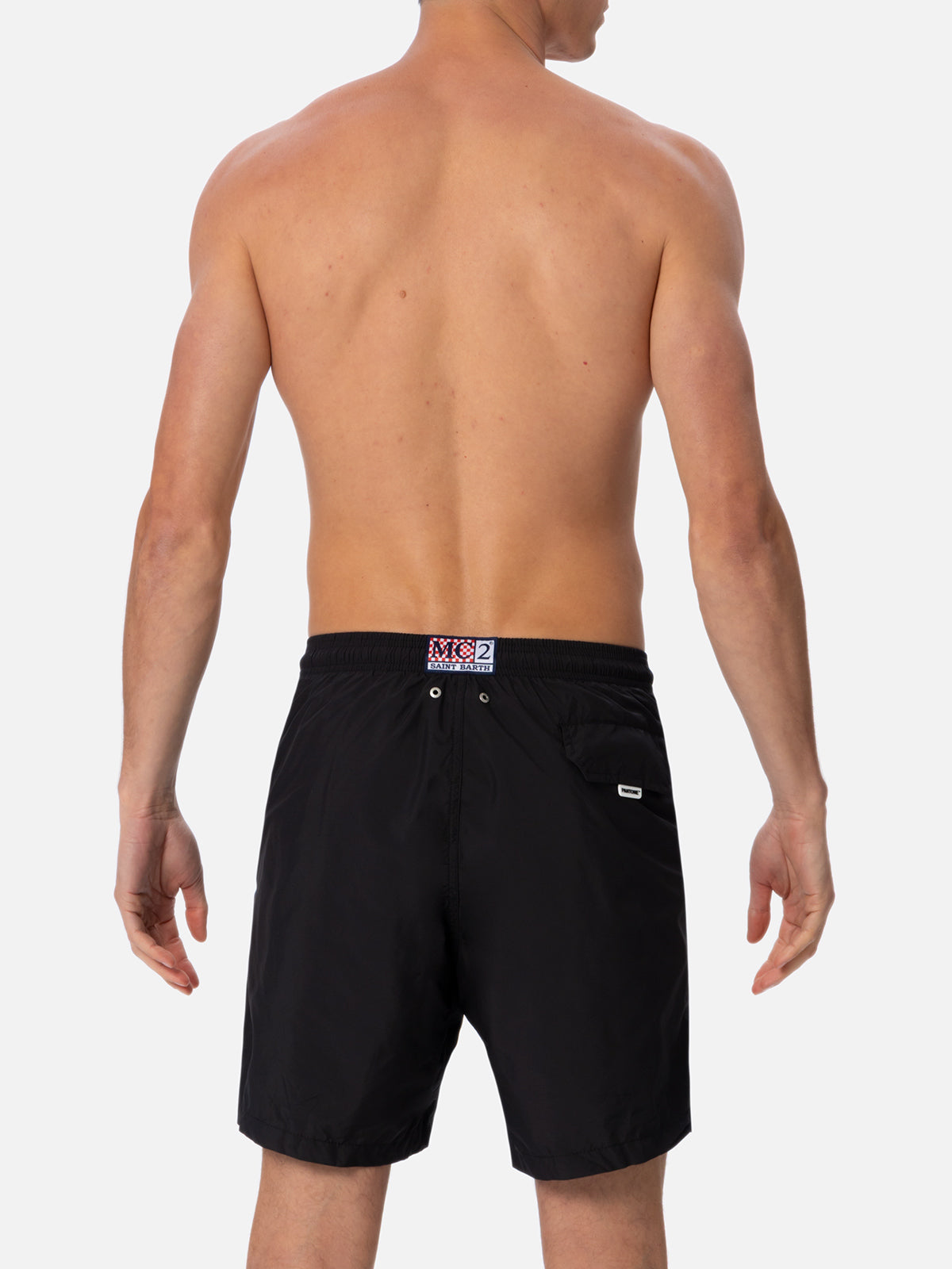 Man lightweight fabric black swim shorts Lighting Pantone | PANTONE® SPECIAL EDITION - MC2 Saint Barth