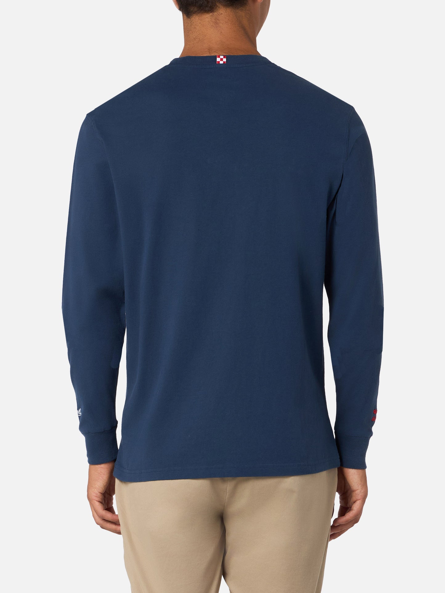 Man blue t-shirt Luton with Mi me faccio i cassi miei! embroidery | VACANZE DI NATALE SPECIAL EDITION - MC2 Saint Barth