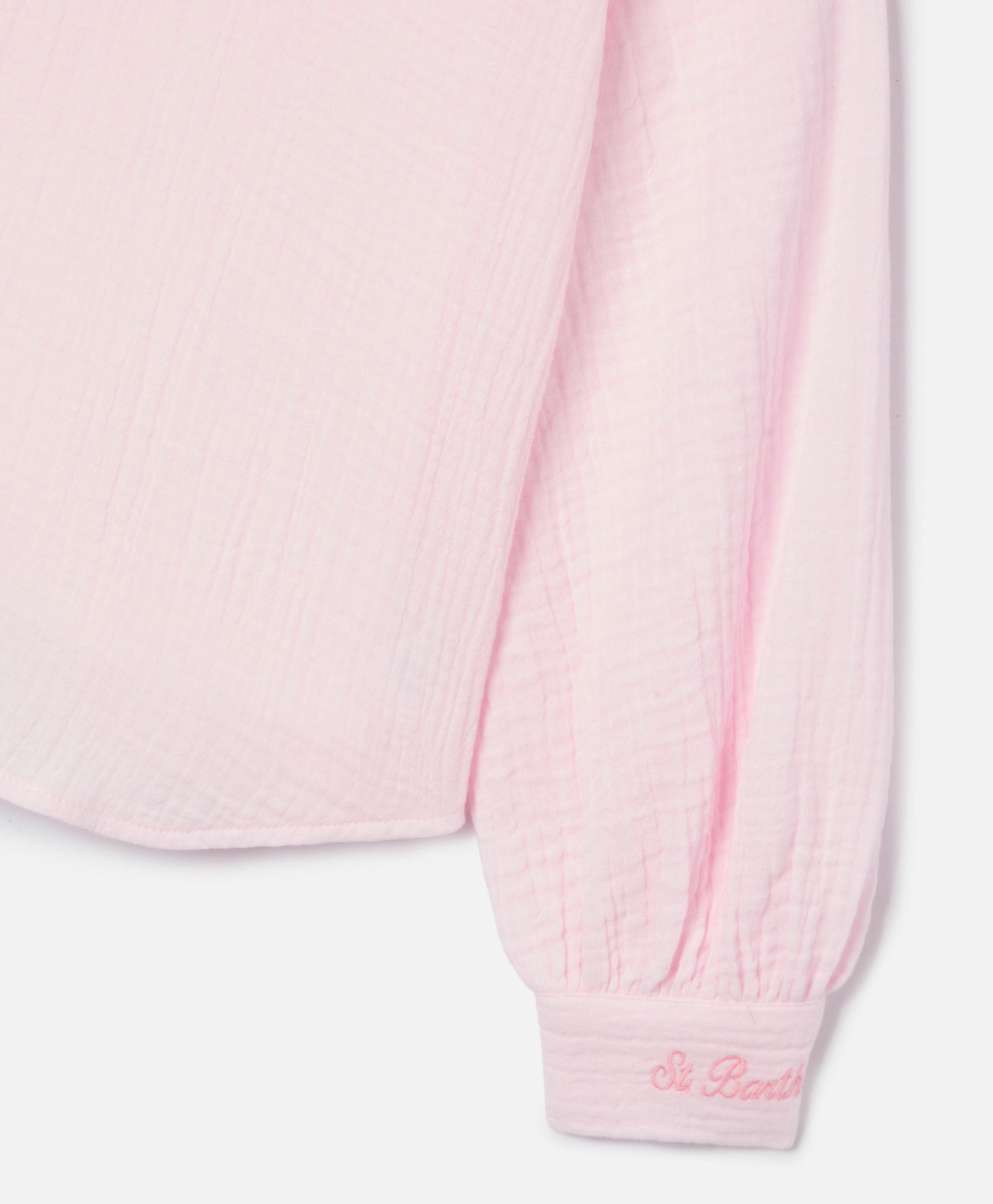 Camicia Maira Jr in mussola di cotone rosa