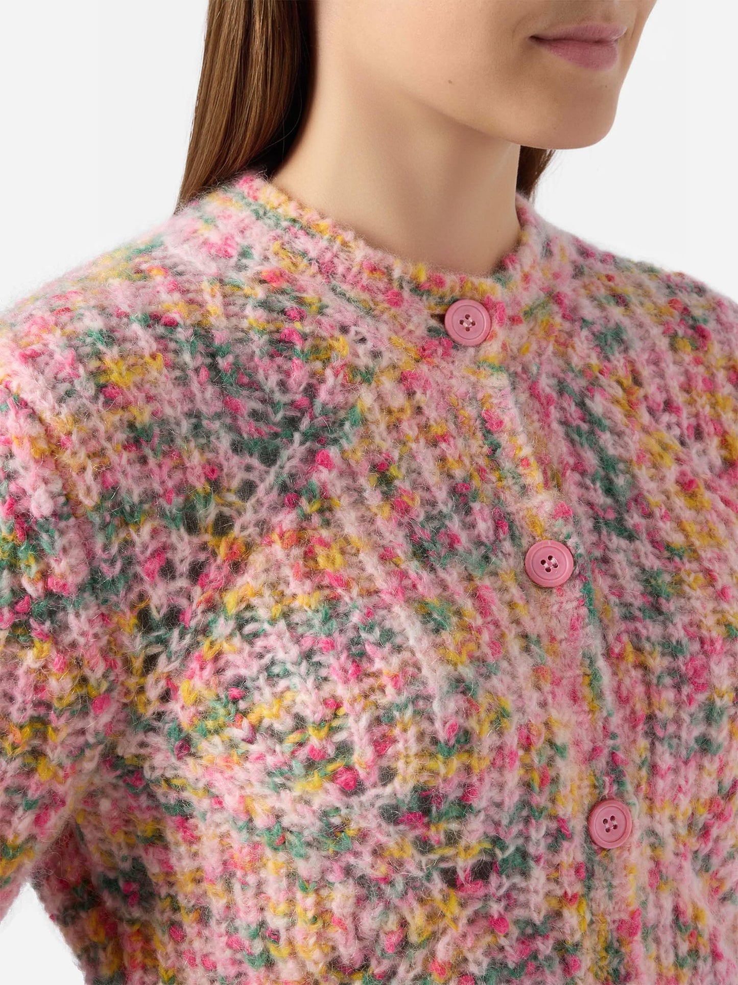 Mabelle multicolor mouliné yarn cardigan