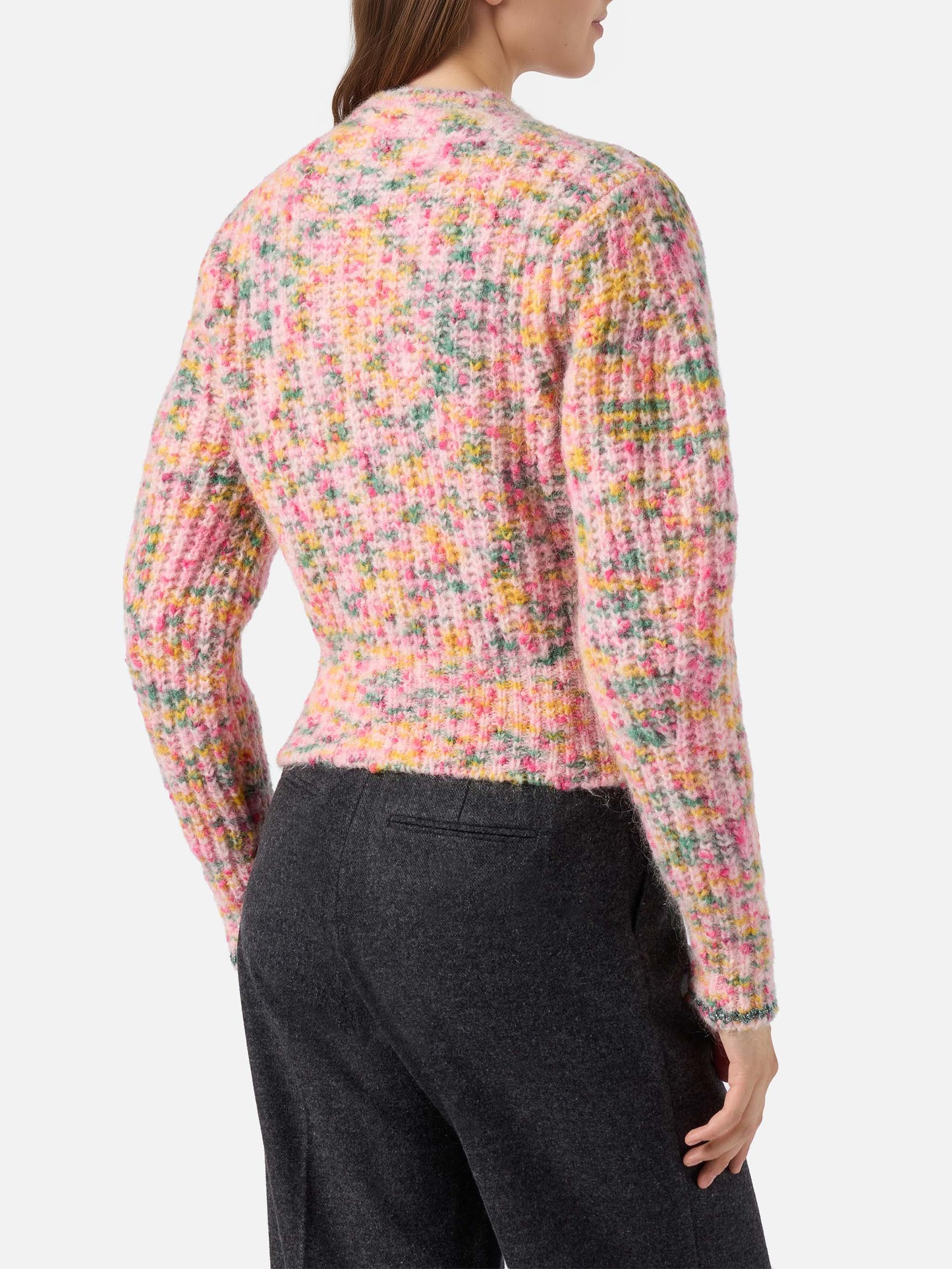 Mabelle multicolor mouliné yarn cardigan