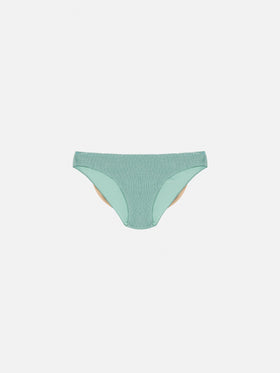 Madame water green lurex swim briefs with bow - MC2 Saint Barth
