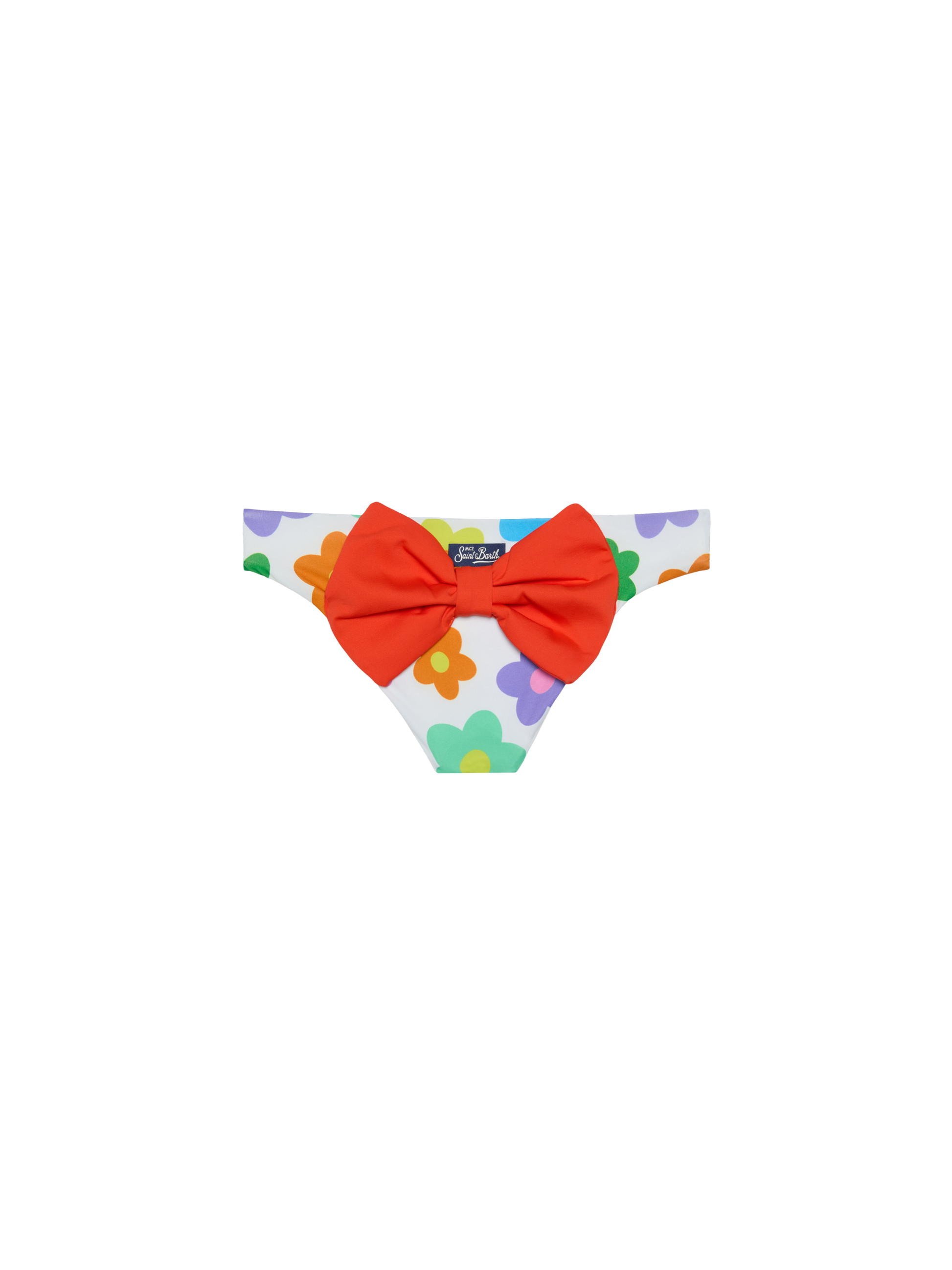 Girl swim briefs with flower print - MC2 Saint Barth