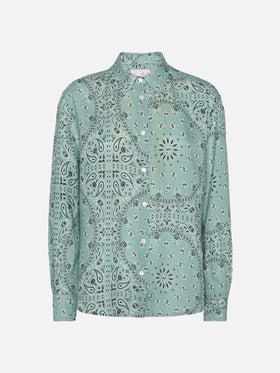 Klassisches Leinenhemd „Meredith“ mit Bandana-Print