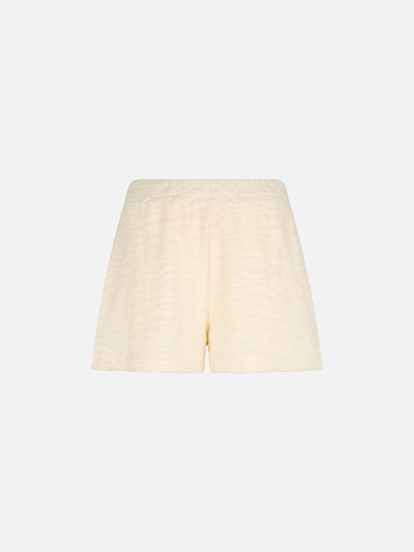 Pantaloncini da donna pull up in spugna di cotone Meave