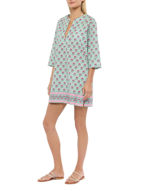 Macha cotton tunic dress with floral print - MC2 Saint Barth