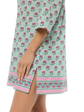 Macha cotton tunic dress with floral print - MC2 Saint Barth