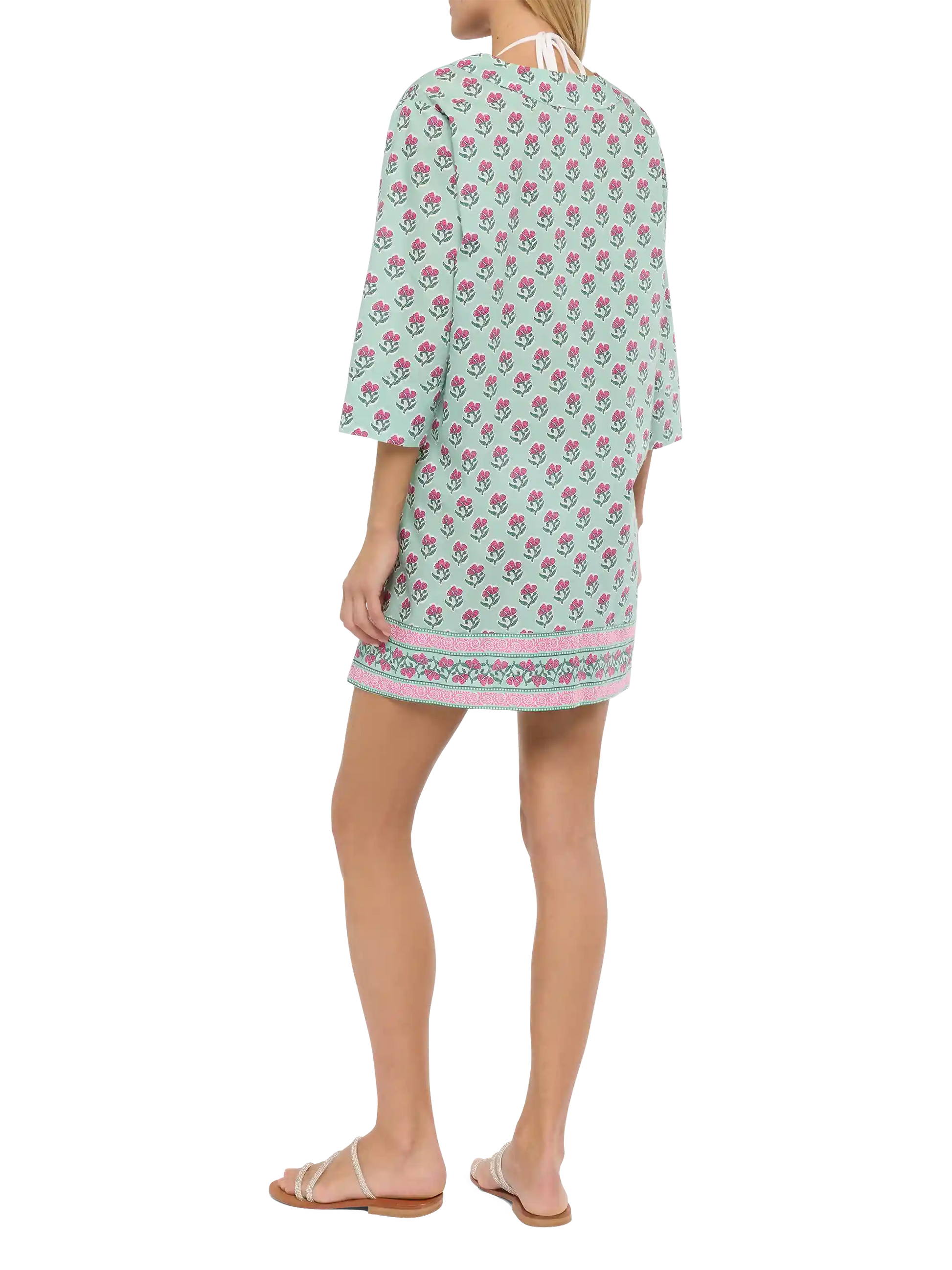 Macha cotton tunic dress with floral print - MC2 Saint Barth