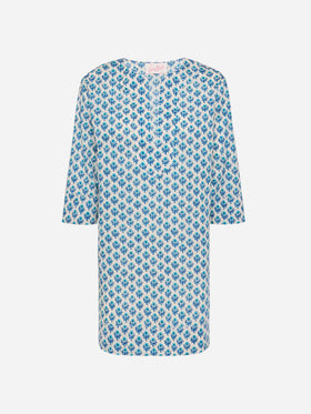 Macha cotton tunic dress with floral print - MC2 Saint Barth
