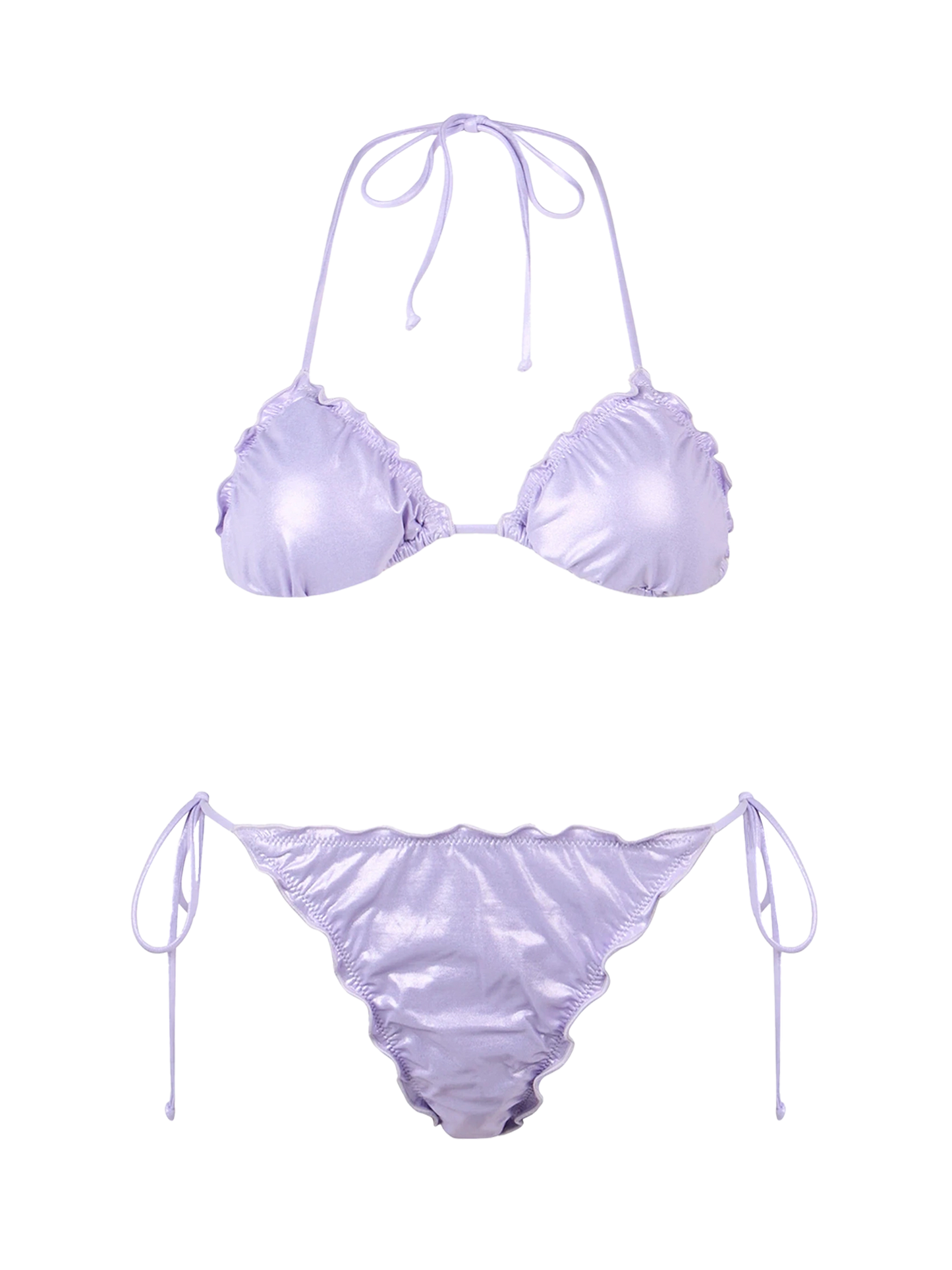 Bikini a triangolo classico da donna lamina lilla Sagittario Miami