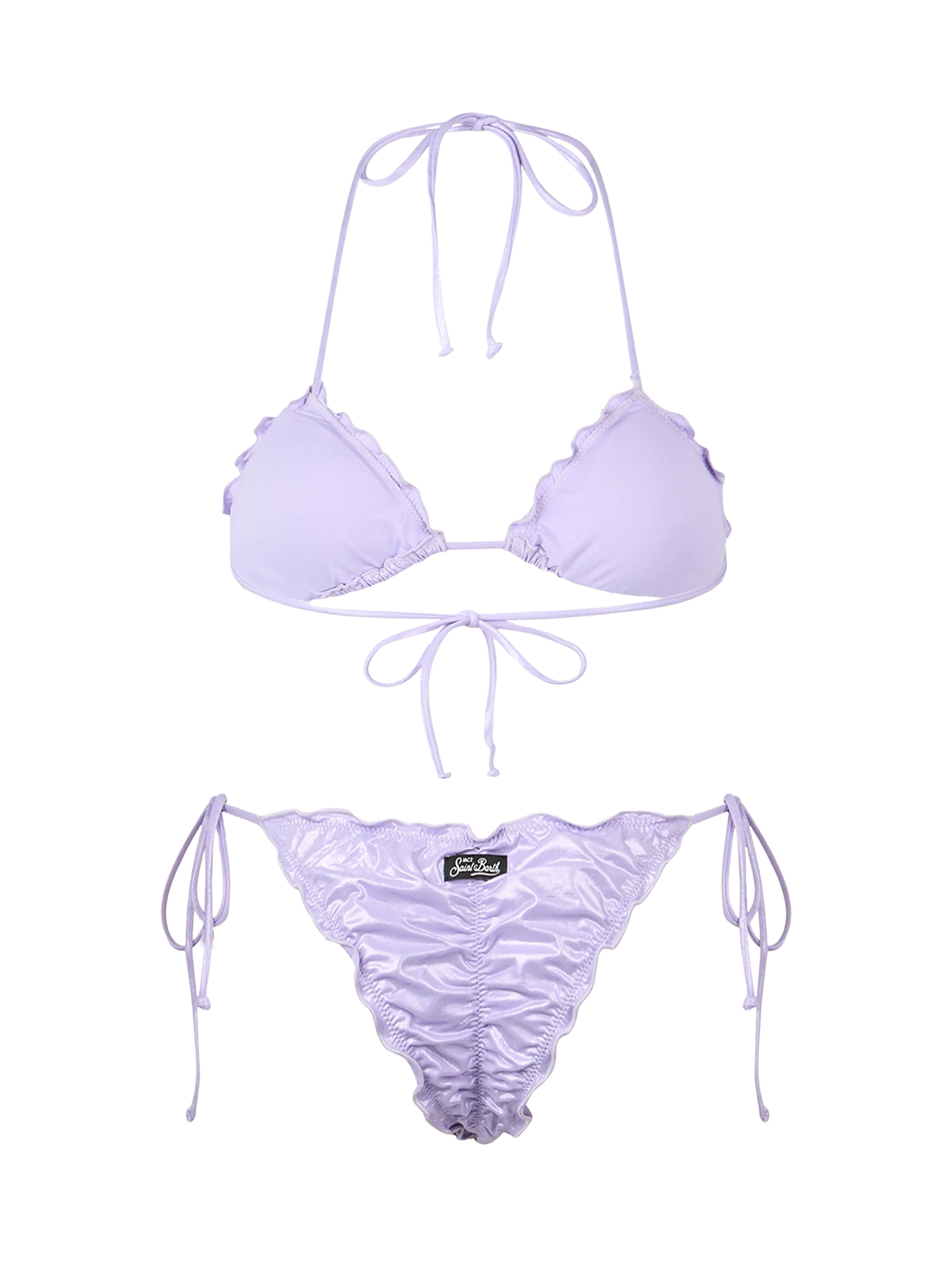 Bikini a triangolo classico da donna lamina lilla Sagittario Miami