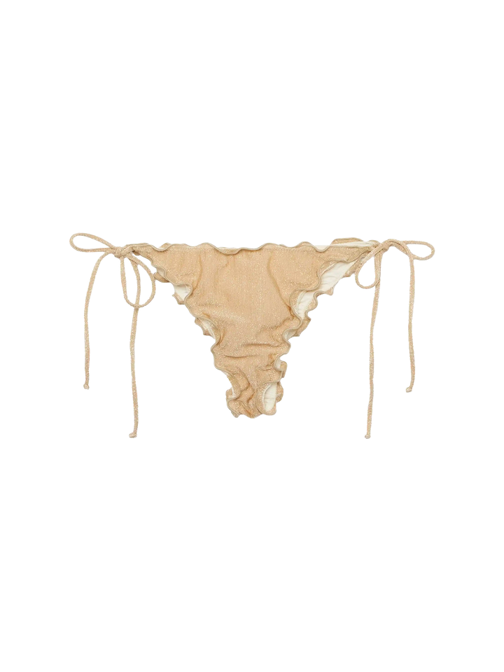 Slip mare Miami lurex oro e taglio sgambato