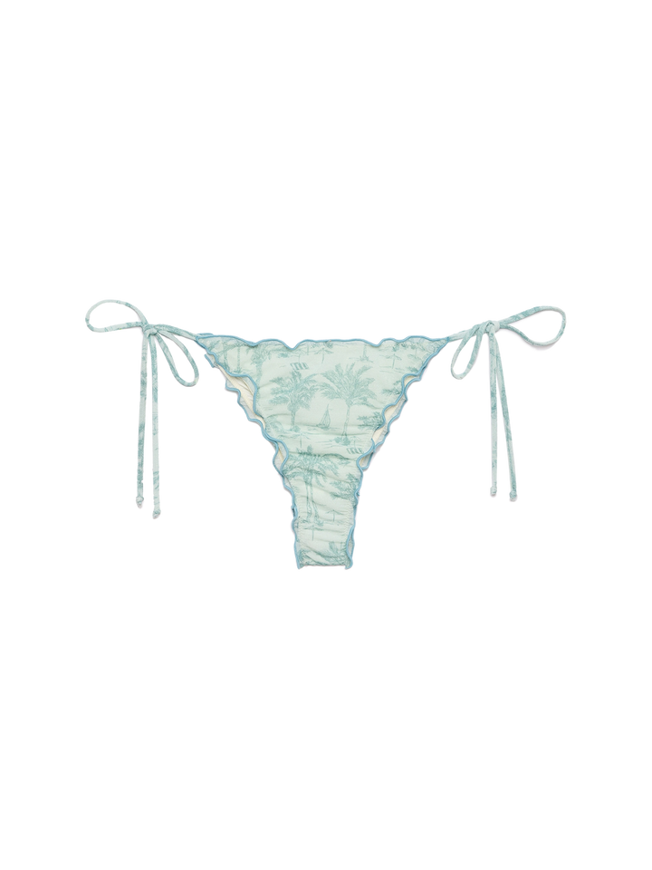 Slip mare Miami lurex con stampa toile de jouy e taglio sgambato