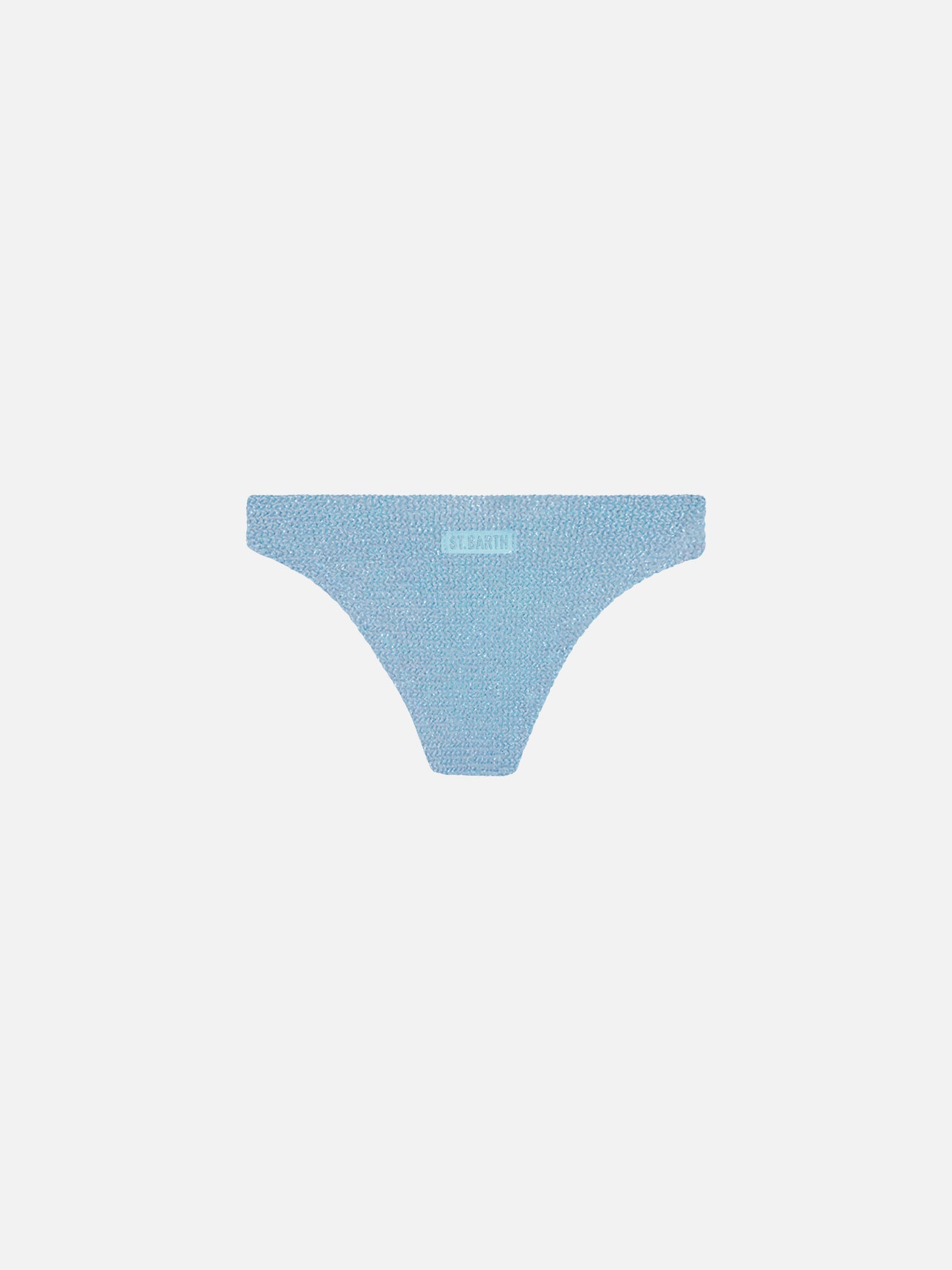 Slip da mare Mica in crinkle blu avio