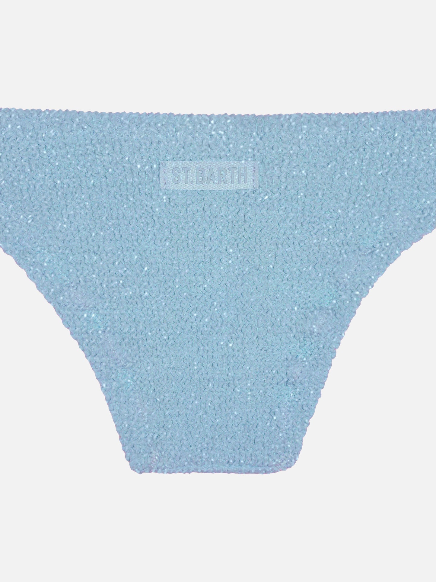 Slip da mare Mica in crinkle blu avio