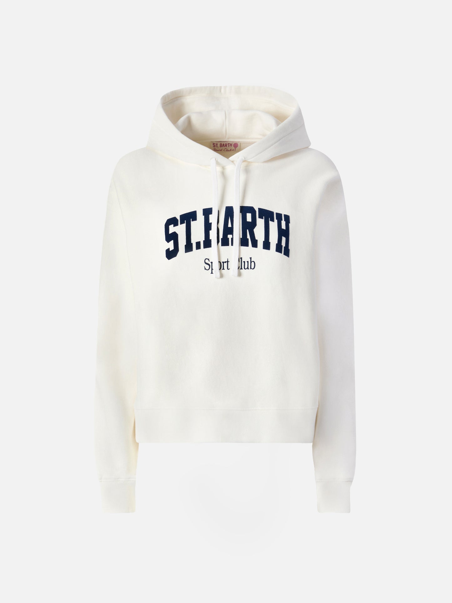 Mindy cotton hoodie with St. Barth Sport Club print