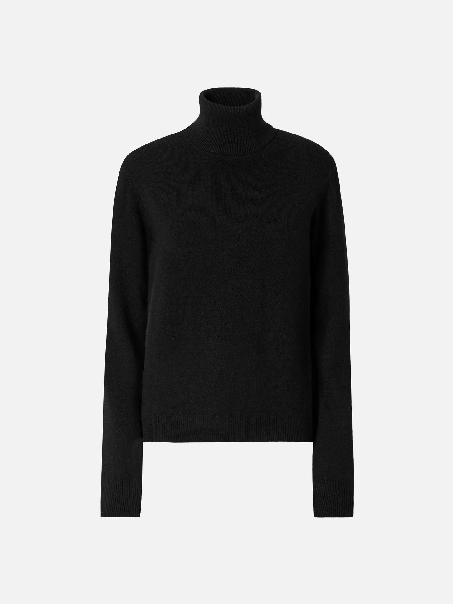 Moody turtleneck sweater in cashmere in black with St. Barth embroidery