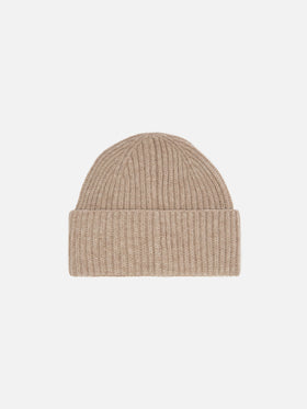 Moss Beanie in 100% WOOL khaki with St. Barth embroidery