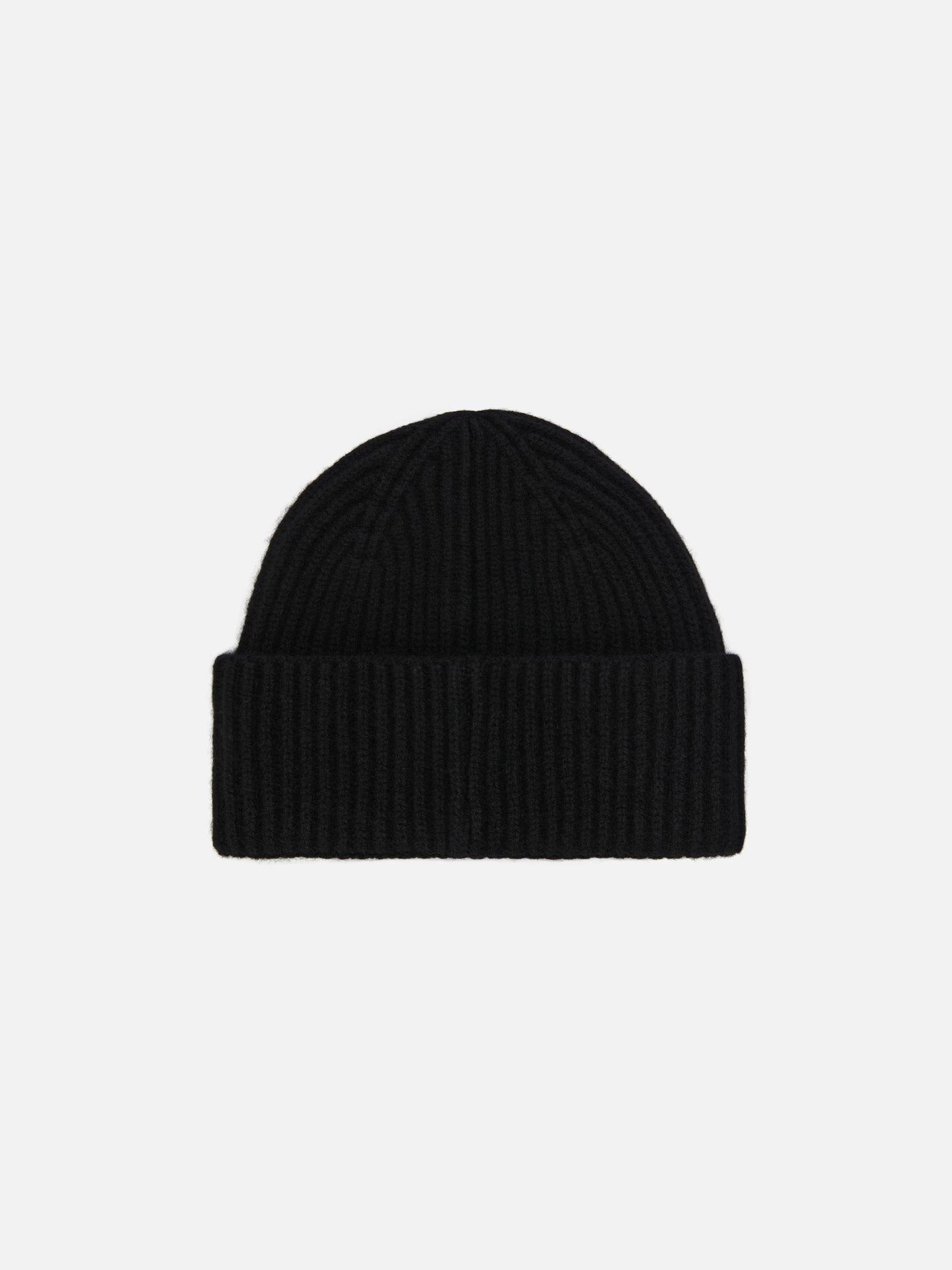 Berretto Moss in maglia nera a coste con ricamo St. Barth