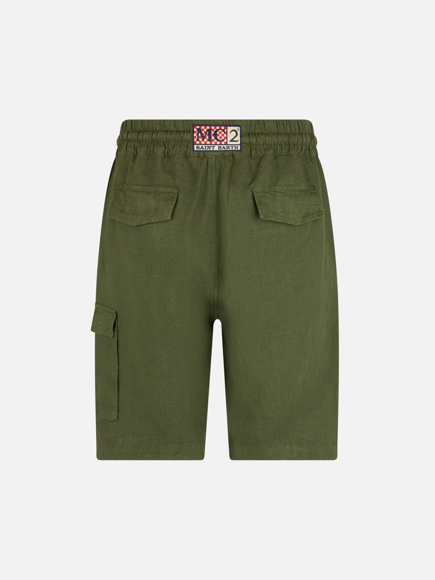 Man military green linen bermuda Marseille - MC2 Saint Barth