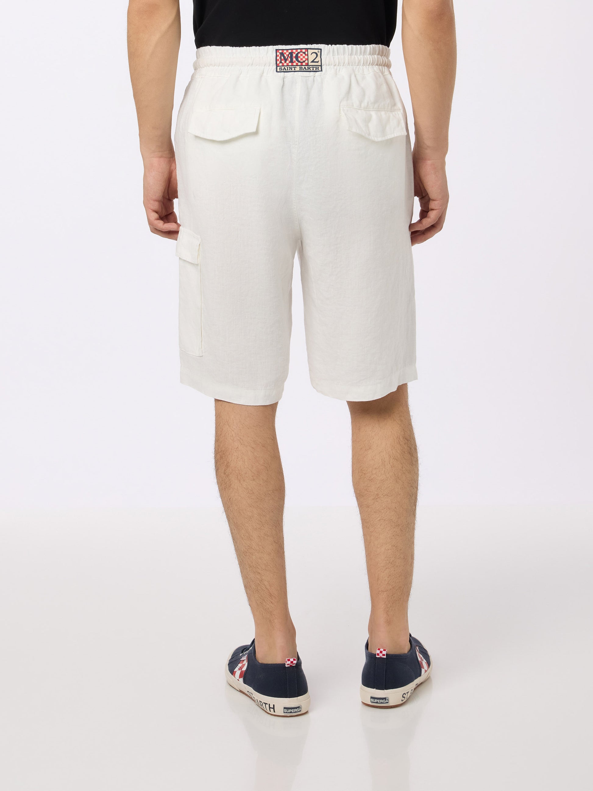 White linen bermuda Marseille - MC2 Saint Barth