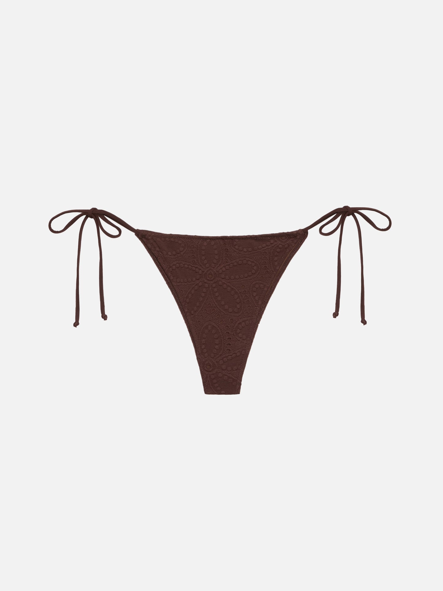 Marielle brown Sangallo lace classic swim briefs - MC2 Saint Barth