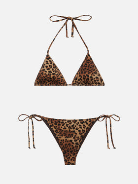 Bikini triangolo Leah Marielle con stampa animalier