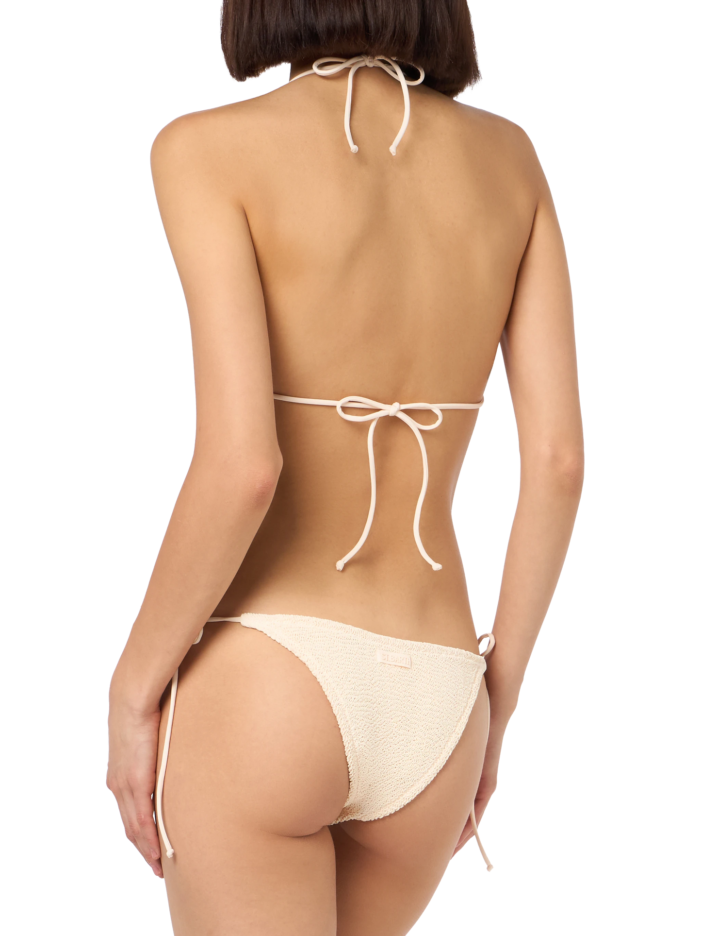 Woman beige classic crinkle swim briefs Marielle - MC2 Saint Barth