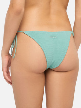 Bikini a bralette Judy Marielle in lurex crinkle verde salvia